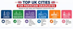 Top UK cities for Pakistani graduates